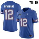 Youth Florida Gators #12 C.J. McWilliams NCAA Nike White USA Flag Fashion Authentic Stitched College Football Jersey LWX3162ZS